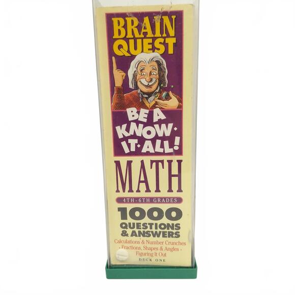 Brain Quest Math 4th-6th Grades 1000 Questions Answers 2 Decks - Picture 1 of 2